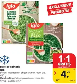 Carrefour Market Bereide spinazie iglo aanbieding