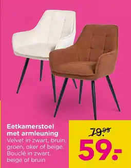 Xenos Eetkamerstoel met armleuning aanbieding