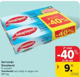Carrefour Market Set tonijn Saupiquet aanbieding