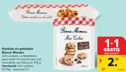 Carrefour Market Koekjes en gebakjes Bonne Maman aanbieding