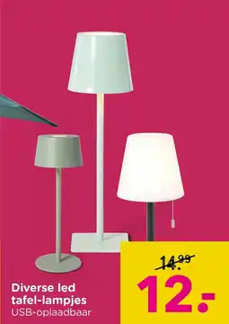 Xenos Diverse led tafel lampjes aanbieding
