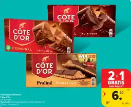 Carrefour Market Chocoladetabletten Cote d'Or aanbieding