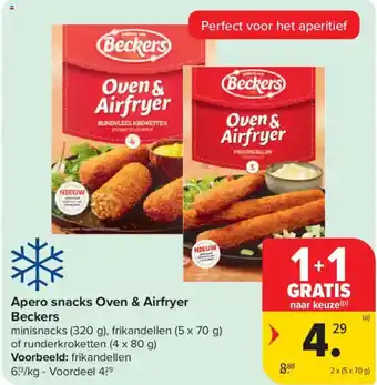 Carrefour Market Apero snacks Oven & Airfryer Beckers aanbieding