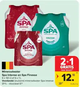 Carrefour Market Mineraalwater Spa Intense en Spa aanbieding