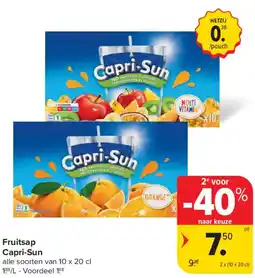 Carrefour Market Fruitsap Capri-Sun aanbieding
