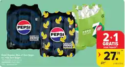 Carrefour Market Pepsi Regular, Max of Zero Sugar en 7 Up Zero Sugar aanbieding
