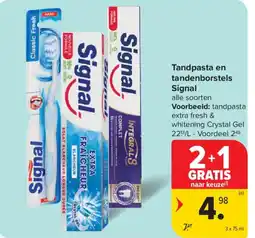 Carrefour Market Tandpasta en tandenborstels aanbieding