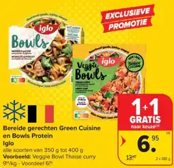 Carrefour Market Bereide gerechten Green Cuisine en Bowls Protein aanbieding