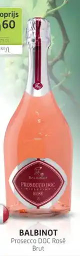 BelBev Balbinot prosecco doc rosé brut aanbieding