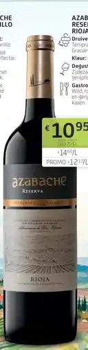 BelBev Azabache reserva rioja aanbieding