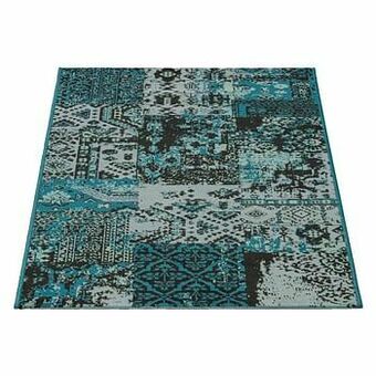 Leen Bakker Tapijt Victory - aquablauw - 80x150 cm - Leen Bakker aanbieding