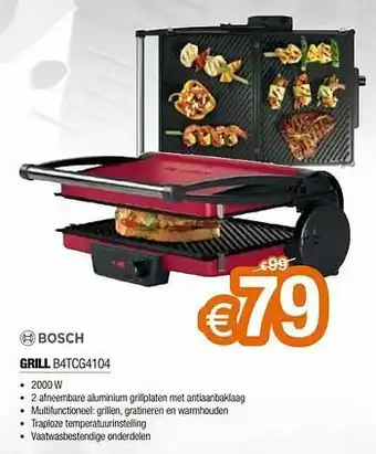 Expert Bosch grill b4tcg4104 aanbieding