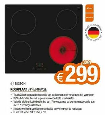 Expert Bosch kookplaat bipke61rba2e aanbieding