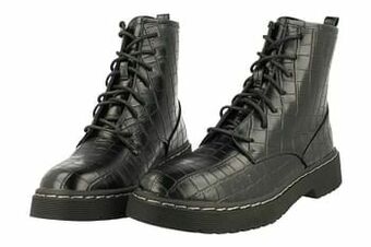 Berca Shoes Claudia Ghizzani Bottine Dames Trend Crocoprint - Zwart aanbieding