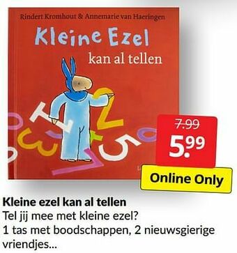Boekenvoordeel Kleine ezel kan al tellen aanbieding