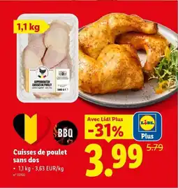 Lidl Cuisses de poulet sans dos aanbieding