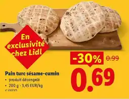 Lidl Pain turc sésame-cumin aanbieding