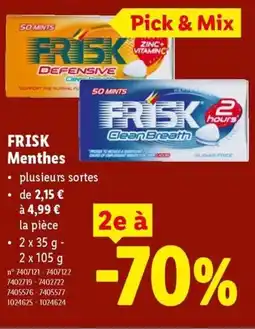 Lidl Frisk Menthes aanbieding