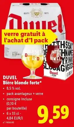 Lidl Duvel Bière blonde forte aanbieding