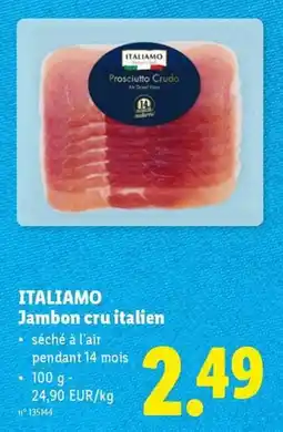 Lidl Italiamo Jambon cru italien aanbieding