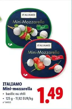 Lidl Italiamo Mini-mozzarella aanbieding