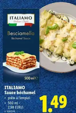 Lidl Italiamo Sauce béchamel aanbieding