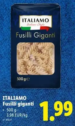Lidl Italiamo Fusilli giganti aanbieding