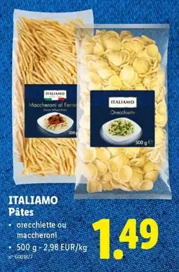 Lidl Italiamo Pâtes aanbieding