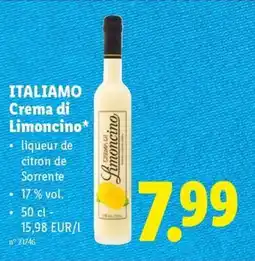 Lidl Italiamo Crema di Limoncino aanbieding
