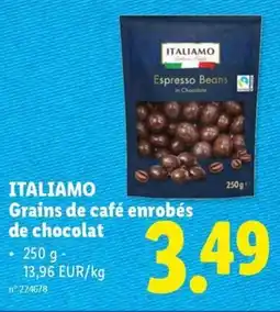 Lidl Italiamo Grains de café enrobés de chocolat aanbieding