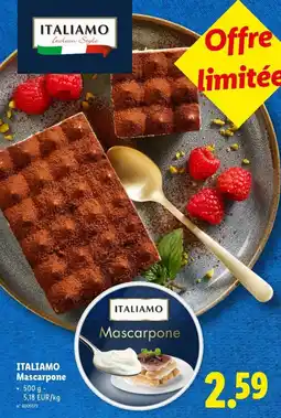 Lidl Italiamo Mascarpone aanbieding