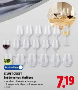 Lidl Silvercrest Set de verres aanbieding