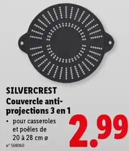 Lidl Silvercrest Couvercle Anti- Projections 3 en 1 aanbieding