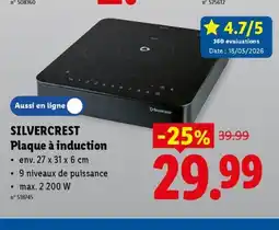 Lidl Silvercrest Plaque à Induction aanbieding