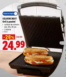 Lidl Silvercrest Gril à Panini aanbieding