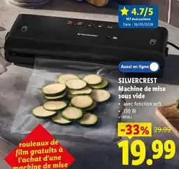 Lidl Silvercrest Machine de Mise Sous Vide aanbieding