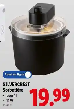 Lidl Silvercrest Sorbetière aanbieding