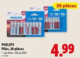 Lidl Philips Piles aanbieding