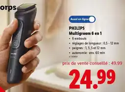 Lidl Philips Multigroom 6 en 1 aanbieding