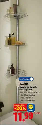 Lidl Livarno Étagère de Douche Télescopique aanbieding