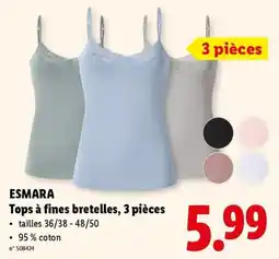 Lidl Esmara Tops à Fines bretelles aanbieding