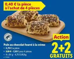 Lidl Pain au Chocolat Fourré à la Crème aanbieding