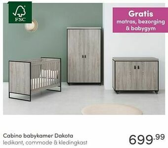 Baby & Tiener Cabino babykamer dakota aanbieding