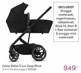 Baby & Tiener Cybex balios s lux deep black 3-in-1 kinderwagen aanbieding