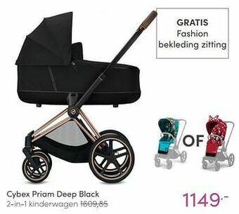 Baby & Tiener Cybex priam deep black 2-in-1 kinderwagen aanbieding