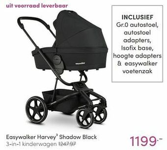 Baby & Tiener Easywalker harvey3 shadow black 3-in-1 kinderwagen aanbieding