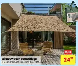Yess Schaduwdoek camouflage aanbieding