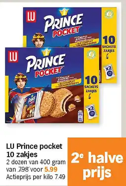 Albert Heijn LU Prince pocket 10 zakjes aanbieding