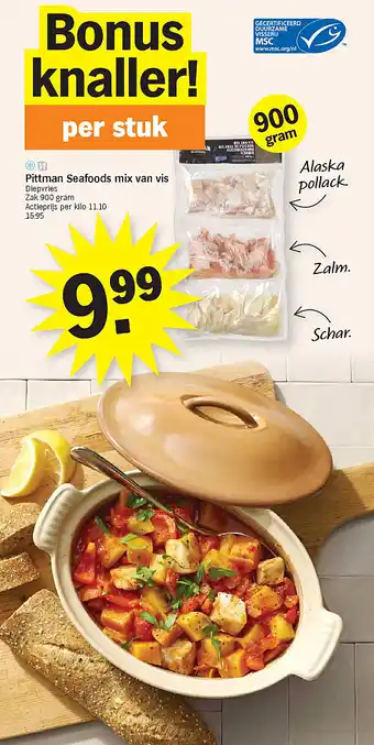 Albert Heijn Pittman Seafoods mix van vis aanbieding