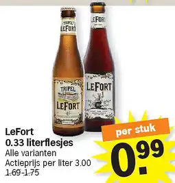 Albert Heijn LeFort 0.33 literflesjes aanbieding